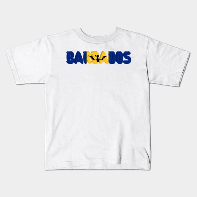 Barbados Kids T-Shirt by MysticTimeline